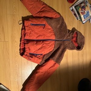 With out walls piled fleece & quilt mixed jacket